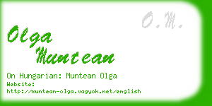 olga muntean business card